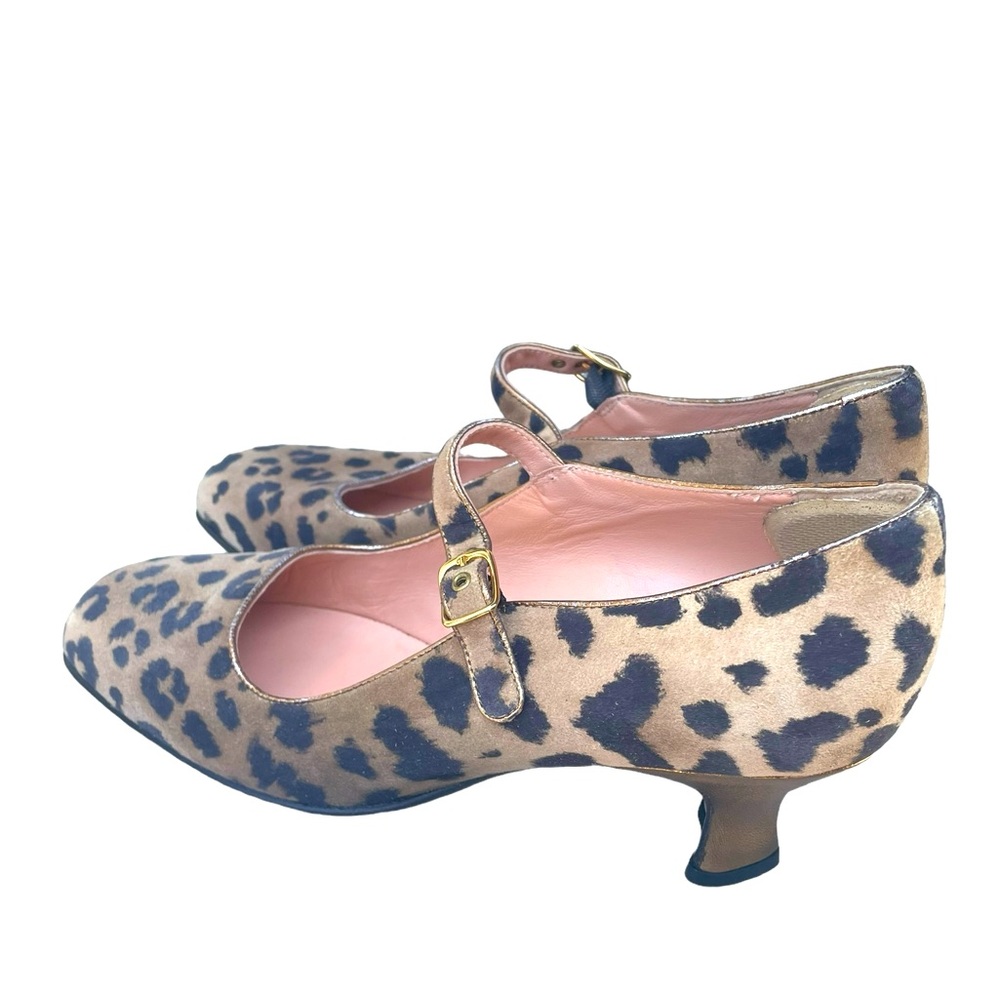 Anyi Lu leopard print suede Mary‎ Jane